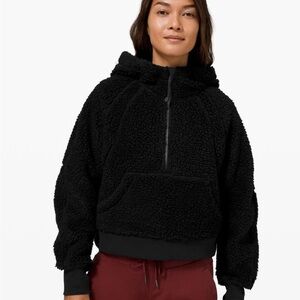 Lululemon Scuba Cozy Black Sherpa Hoodie size XS/S